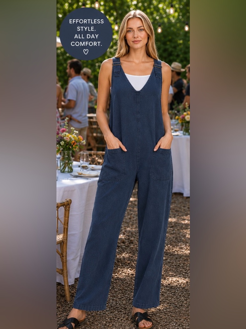 🆕 FREE Cami w/Blackberry Denim Overall Jumpsuit NWT Adjustable Straps Romper